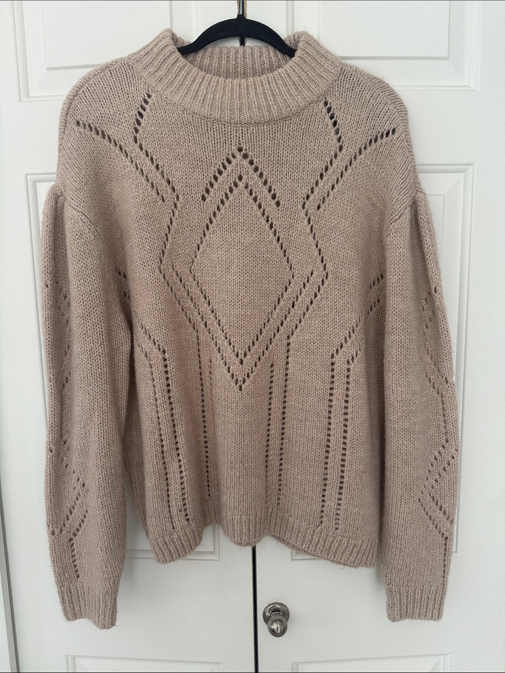 Wool Knit Mock Neck Sweater